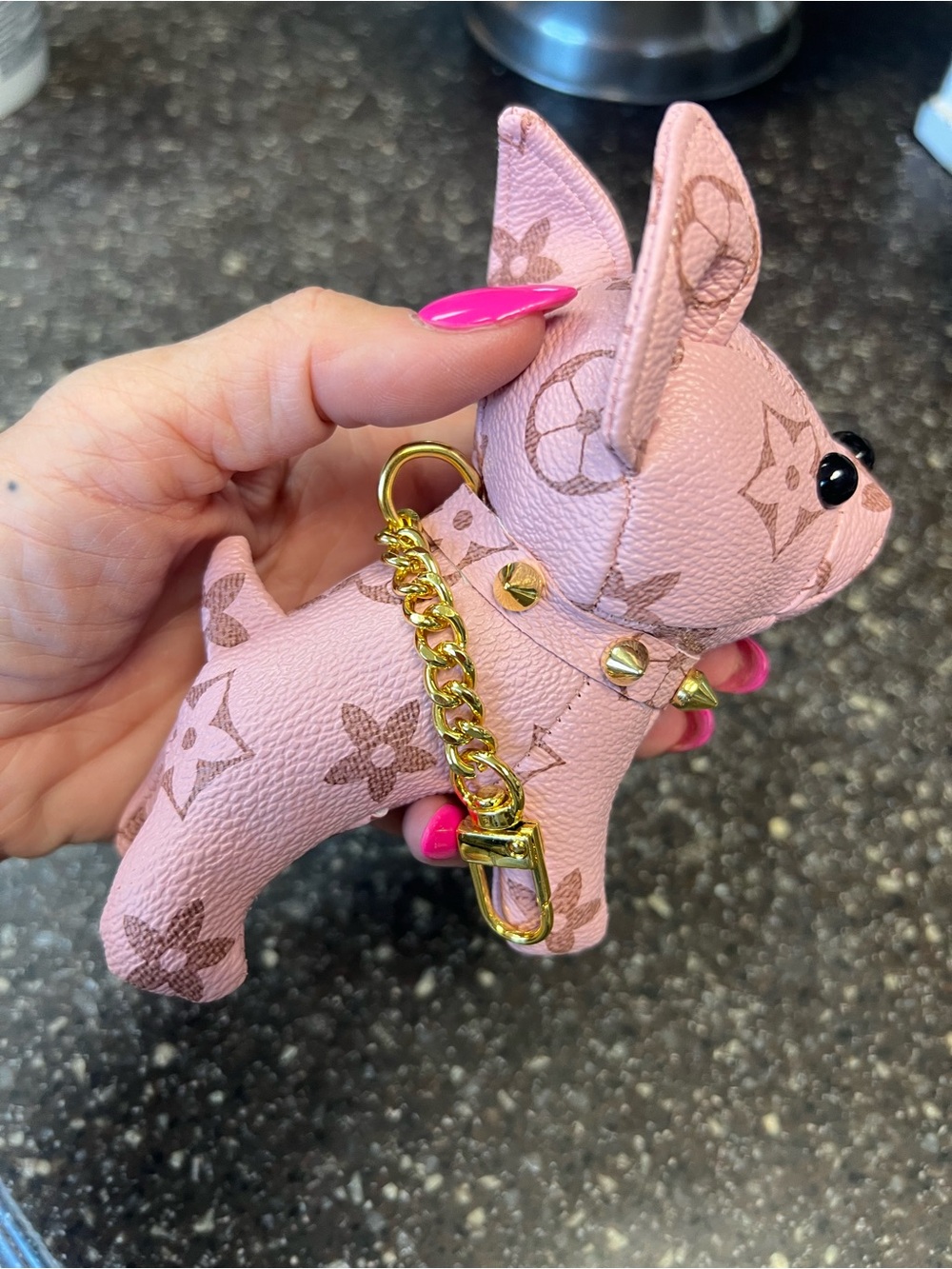 Designer-Style Frenchie Dog Bag Charm Keychain 🐶 - Picture 11 of 17